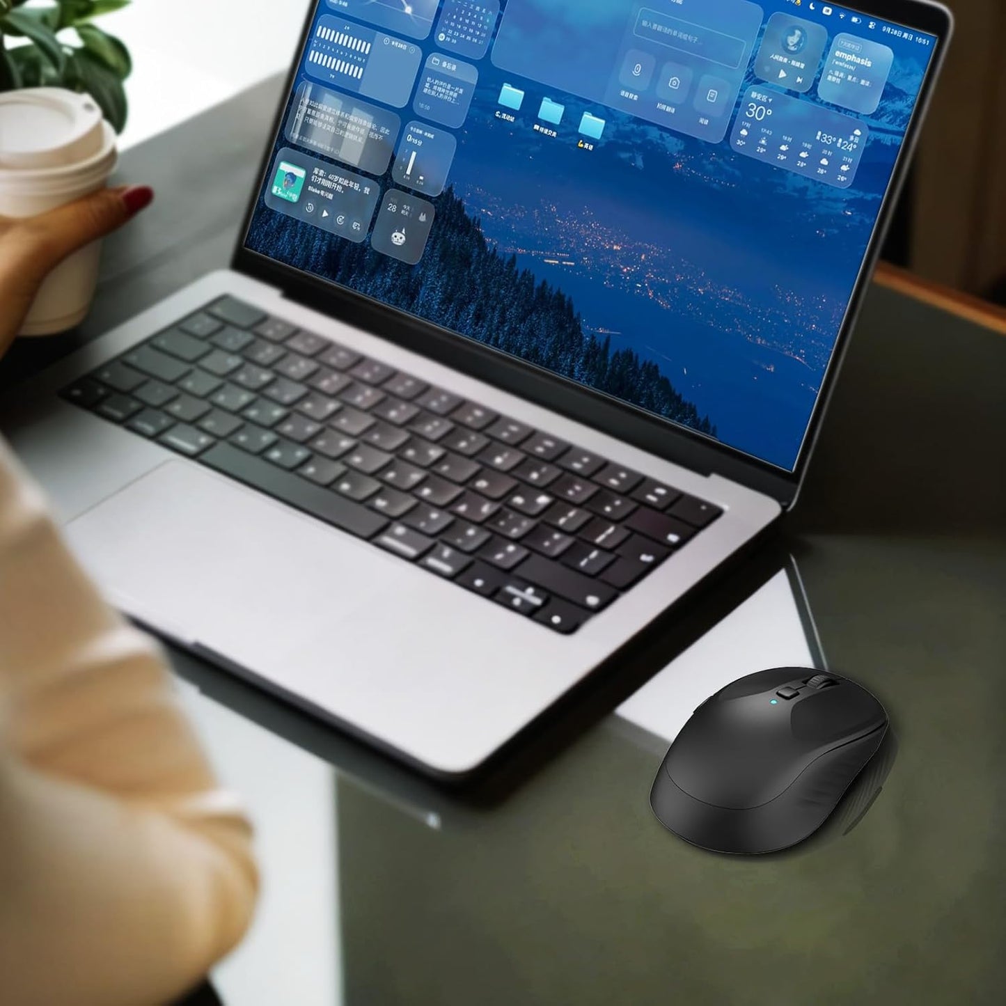 MKETech Electronics 2.4G 6 3 410) Wireless Computer Mouse - Full-Size USB Receiver Mouse, Buttons with Back/Forward