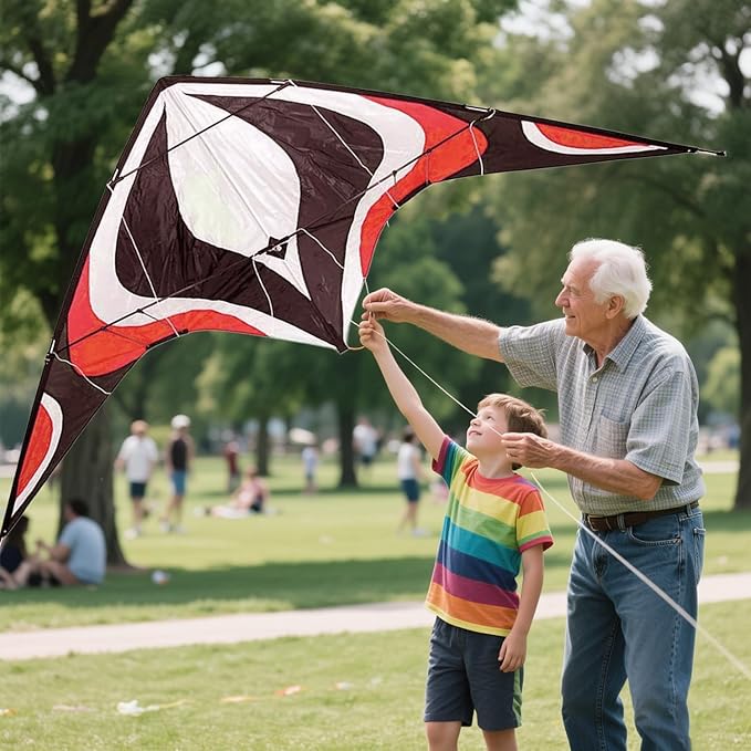 Babyeden Large Dual Line Stunt Kite, 84 Inch Wide Entry-Level Sport Kite for Adults and Teenagers