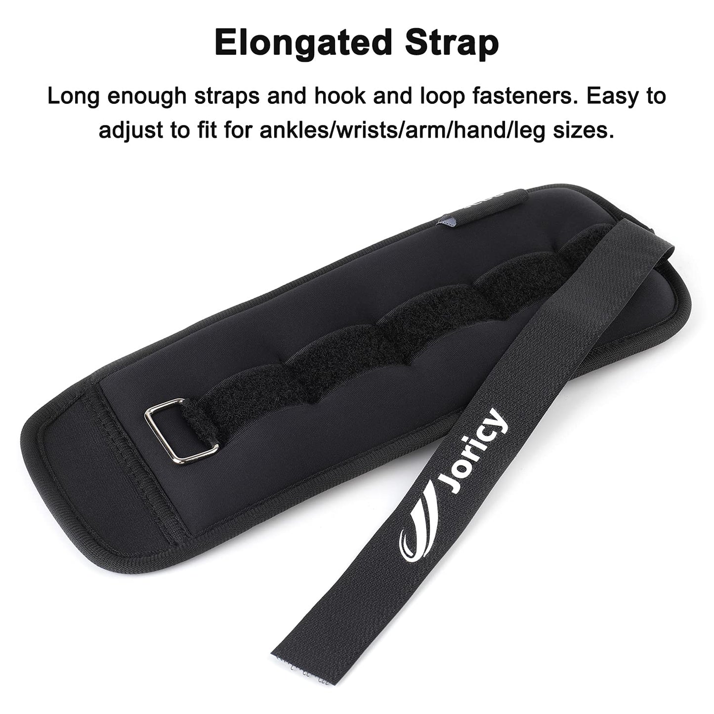 Ankle Weights, Wrist Leg Arm Weights for Women Men Kids with Adjustable Straps, A Pair of 10LBS(5LB Each Weight) Strength Training Weighted for Jogging, Running, Walking, Fitness, Black