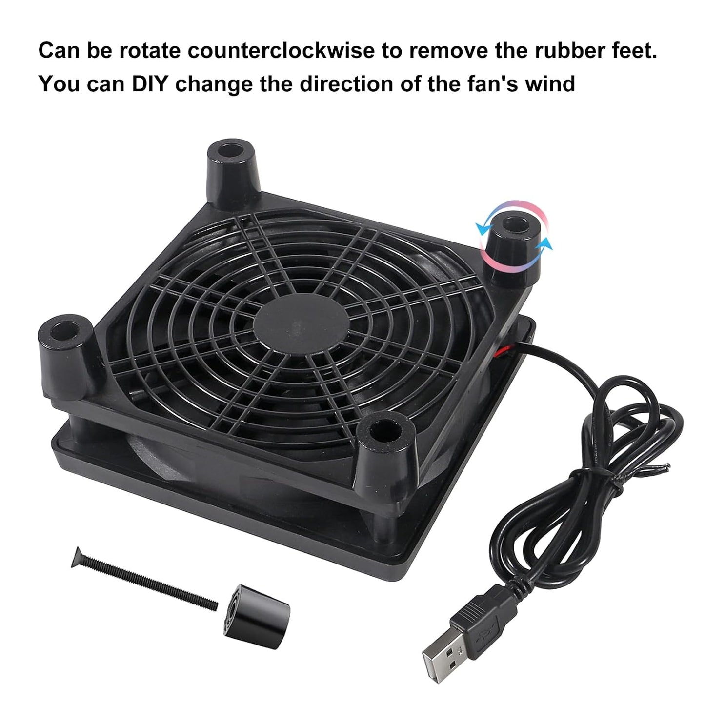 Meimom 2PACK 120mm 120mm 25mm 5V Quiet Fan, Cooling Case Fan for Receiver DVR Xbox TV Box Router x USB Power