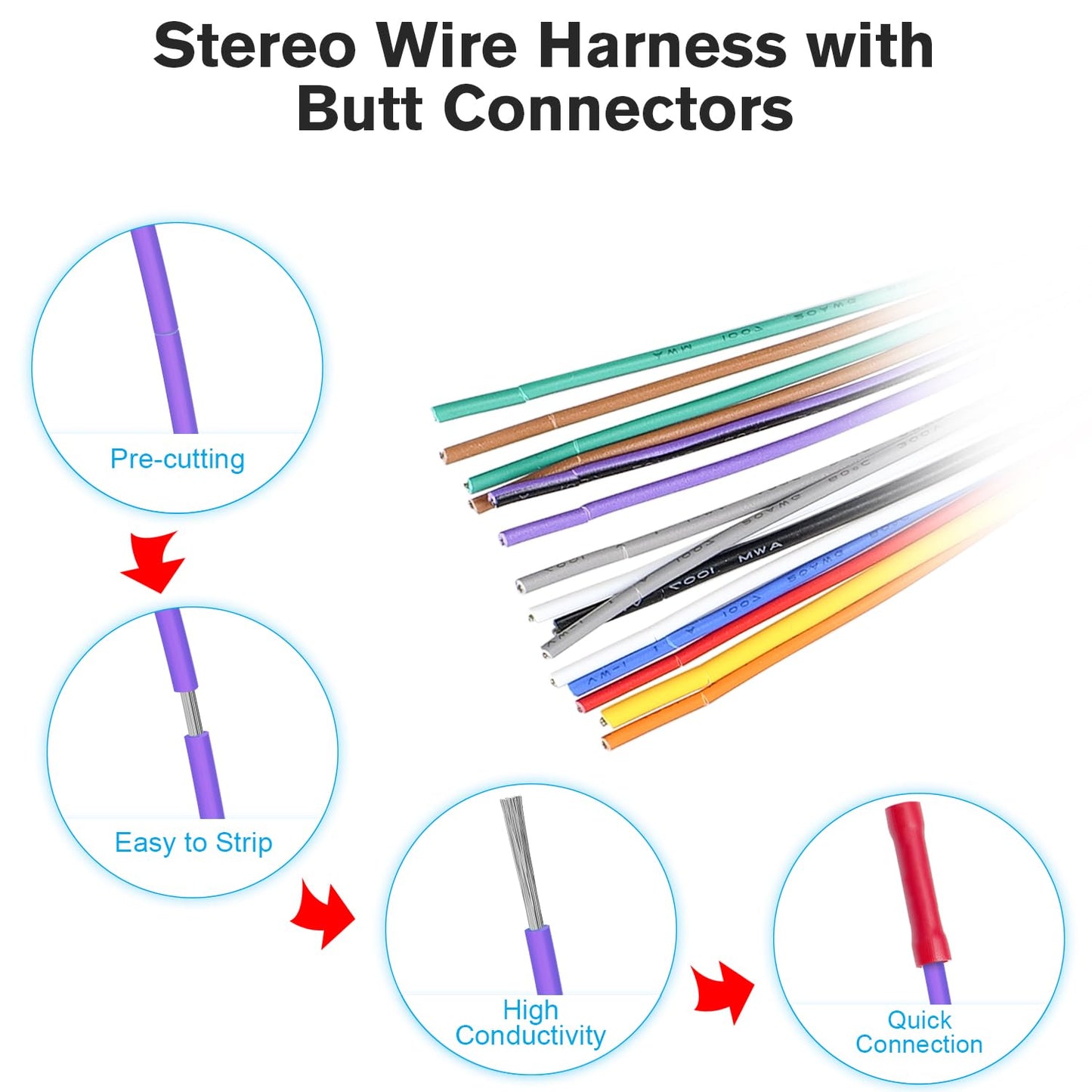 10Pin 6Pin 92-19, 12-19 Radio Wiring Harness Kit Female to Male Stereo Connector Compatible with Toyota Aftermarket Car