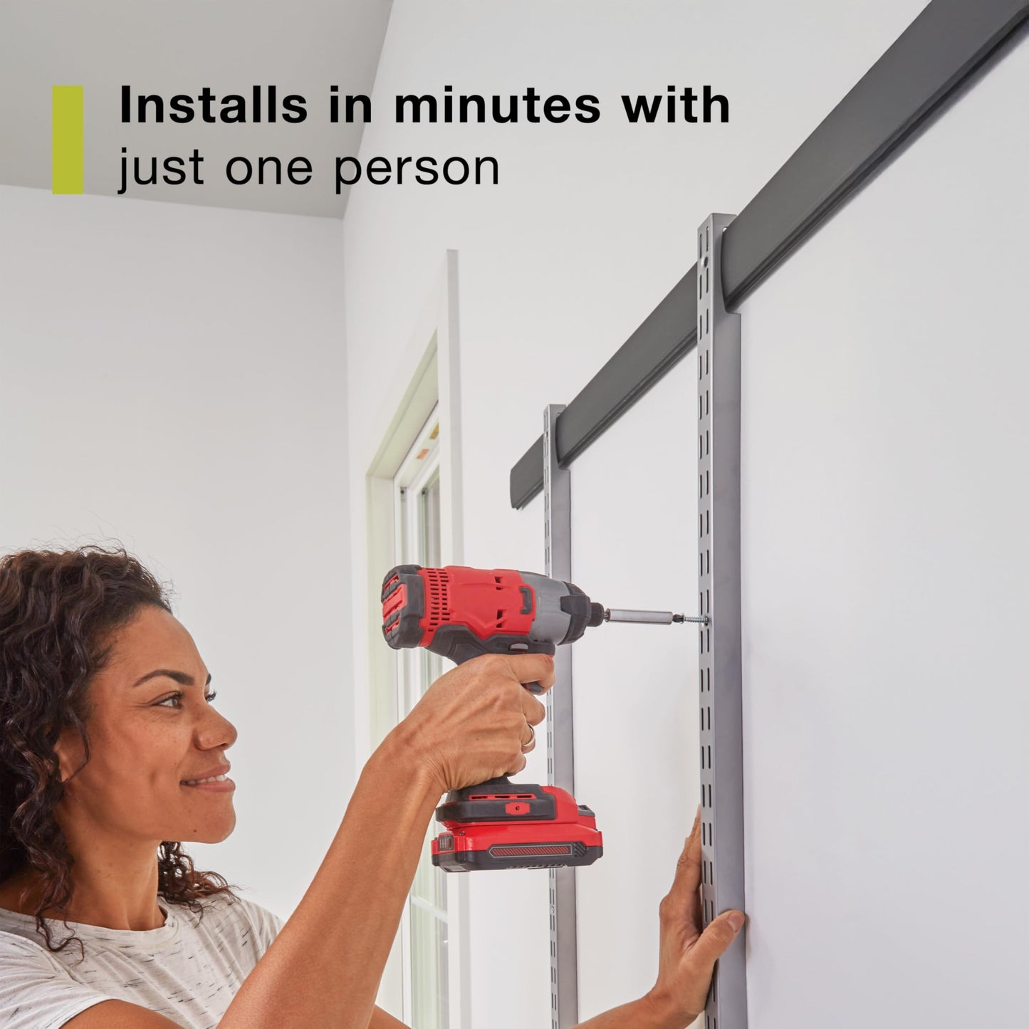 Rubbermaid Fasttrack Rail Storage 48"x16" 3-Shelf Kit, 350 lbs. Per Shelf, for Home/Garage/Shed/Workshop Organization