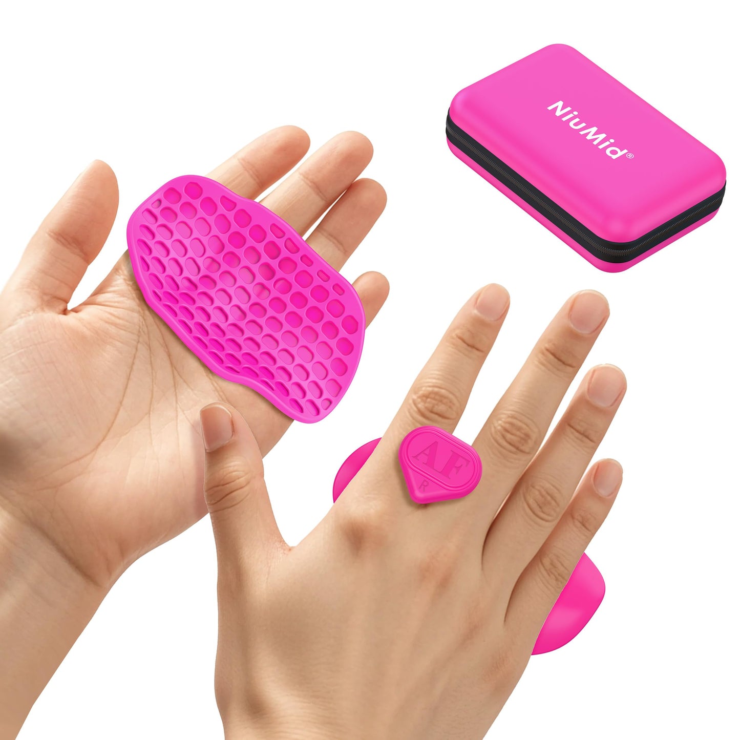 NiuMid Anti-Slip Workout Grips - Enlarged Ergonomic Rubber Hand Protector Gloves for Weight Lifting, Pull-Ups, Gym Training and Exercise, for Men and Women