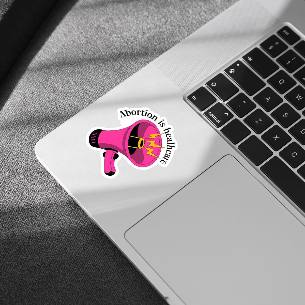 3 Pcs Abortion is Healthcare Vinyl Sticker, Pro Choice Megaphone Feminist Quote Die Cut Waterproof Sticker for Laptop