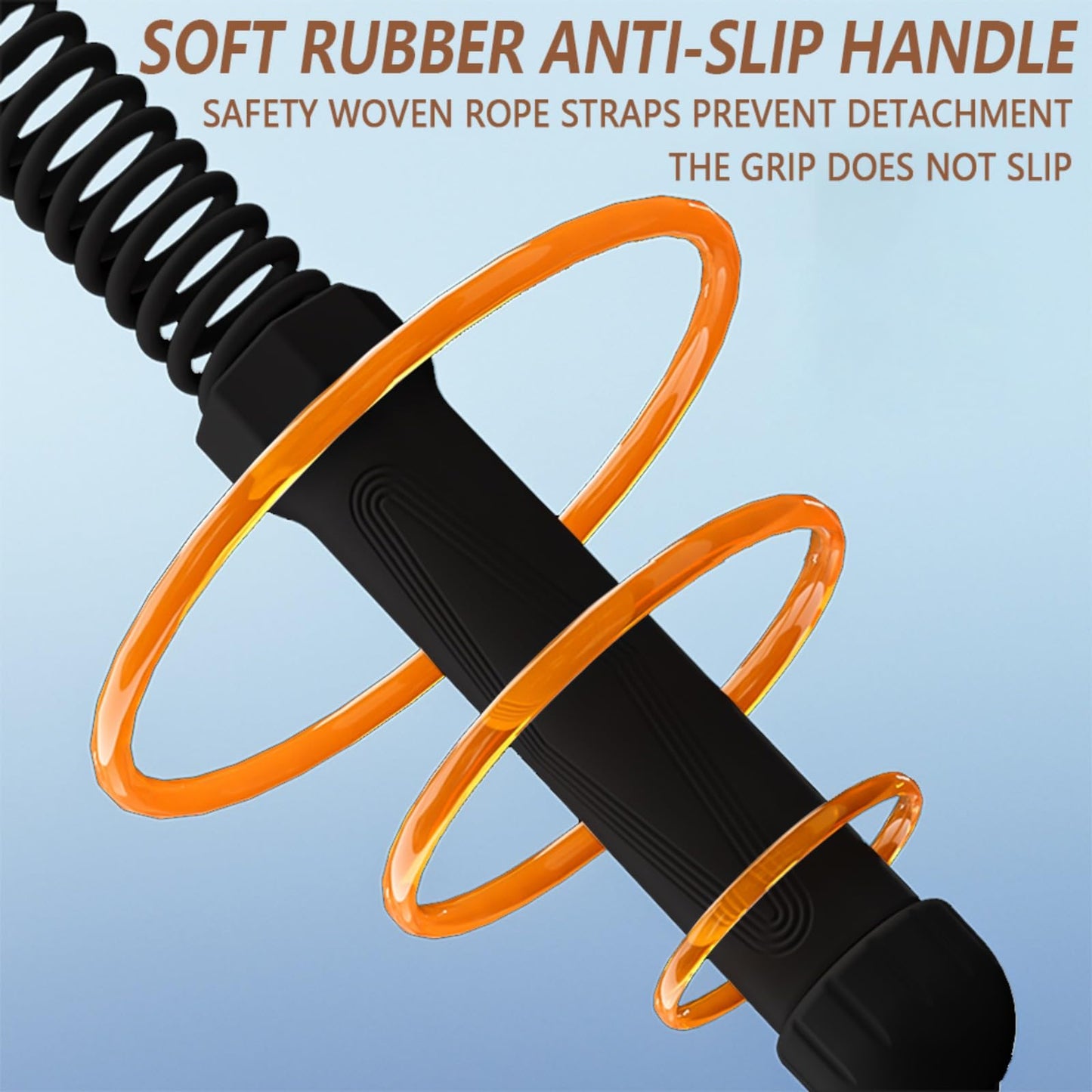 Ocdin Portable Ropeless Battle Ropes for Home Gym, 2 Sticks Cordless Training Rope for Low-Impact Cardio Training