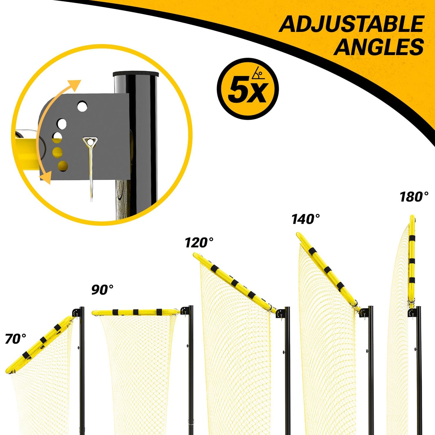 Dimples Excel 10.5 FT Adjustable Volleyball Setter Training Net with 3 Height Levels and 5 Ball Return Angles (70°–180°), Includes Volleyball, Pump, Carry Bag & Sandbags for Indoor/Outdoor Practice