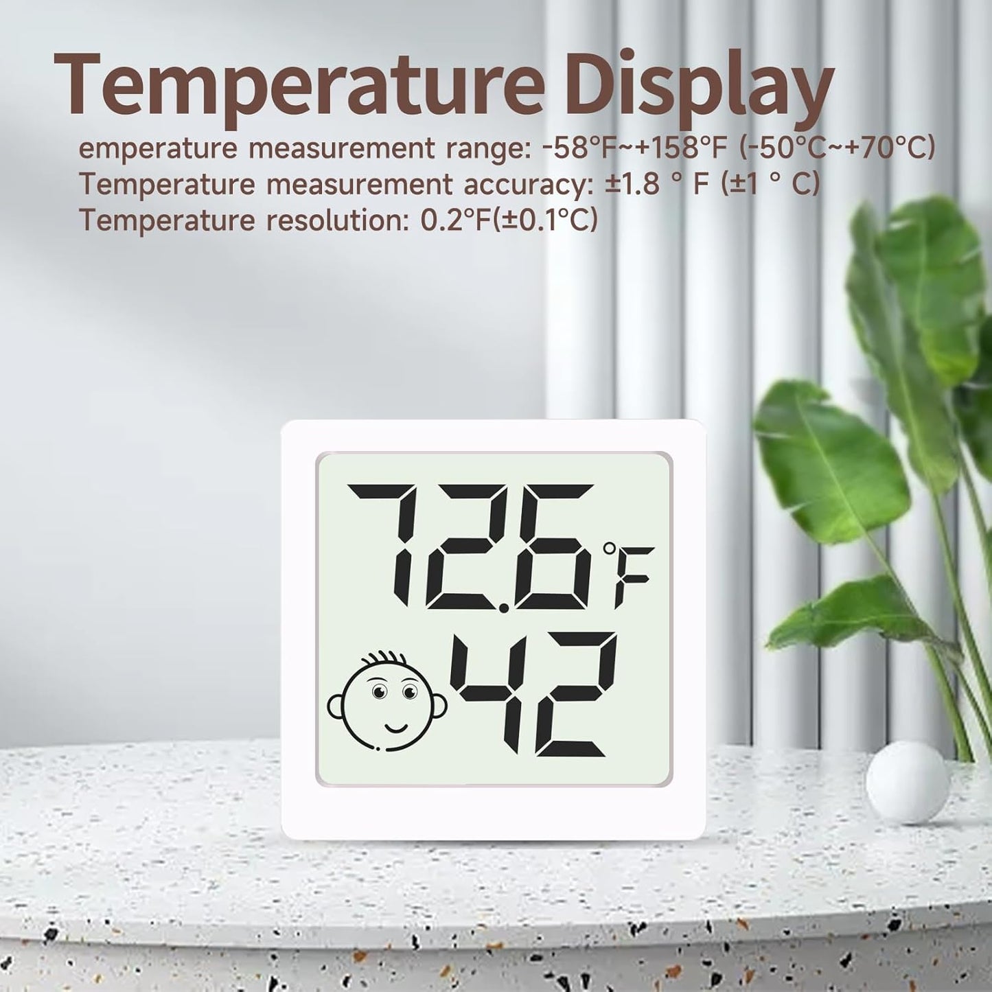 Skiennix Mini Humidity Meter - Digital Thermometer & Hygrometer for Home, Office & Garden | 6 Pack