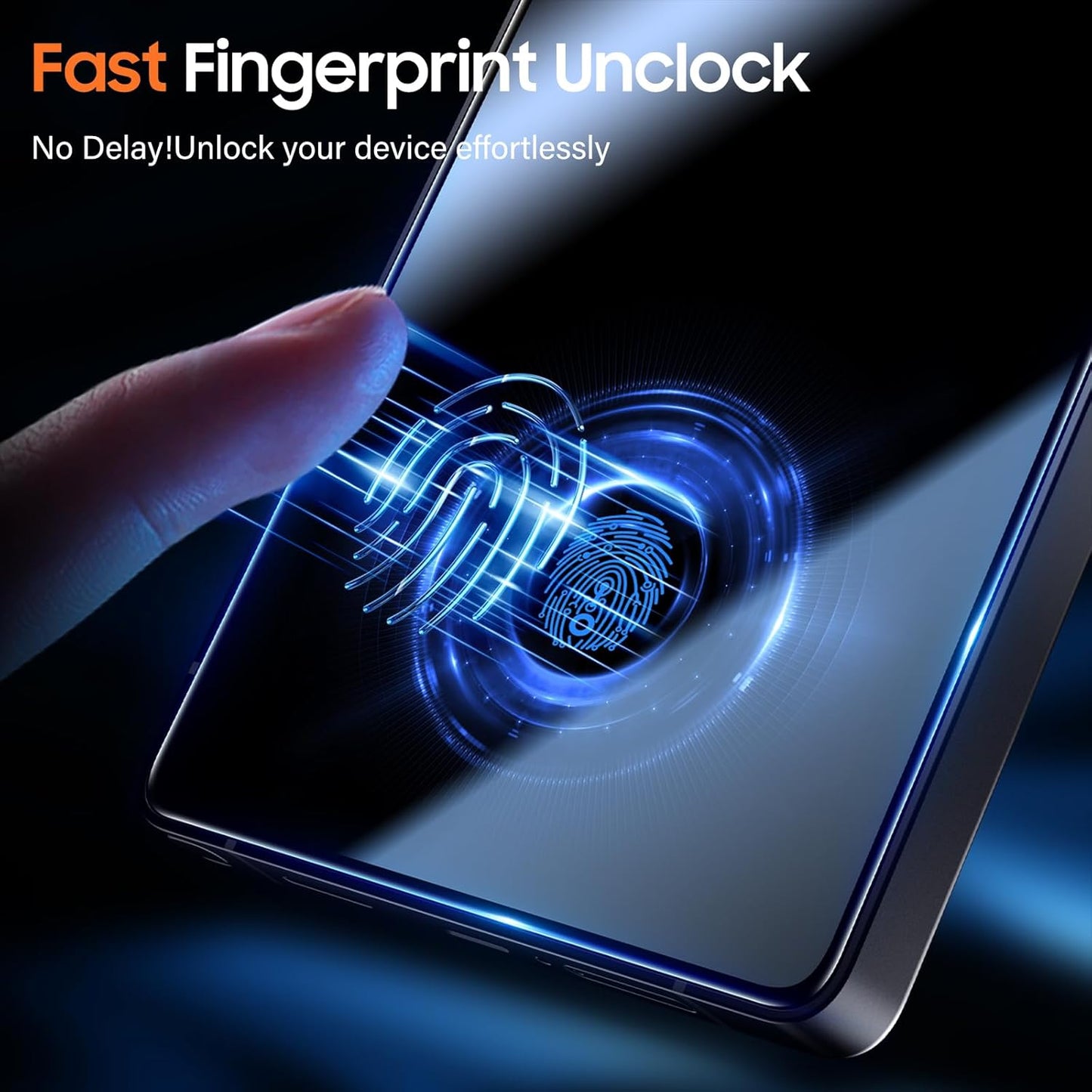 2 Pack S25 S25 Glass,3D UniqueMe for Samsung Galaxy Ultra Privacy Screen Protector - [Fingerprint Unlocking] Easy
