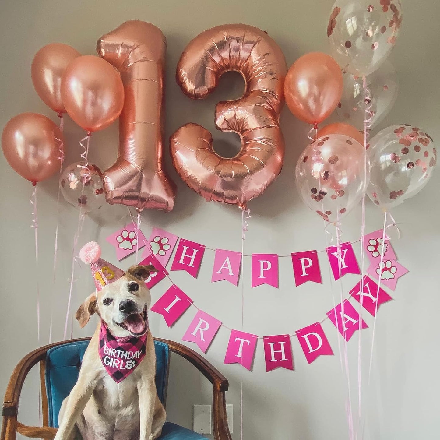 Rose Gold Number 3 Balloon - 40 Inch Large Foil Mylar Helium Balloon for Birthday & Celebration Decor