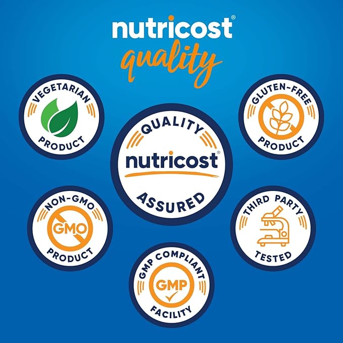 Nutricost Grass-Fed Whey Protein Concentrate (Vanilla) 5LBS - Undenatured, Non-GMO, Gluten Free, Natural Flavors