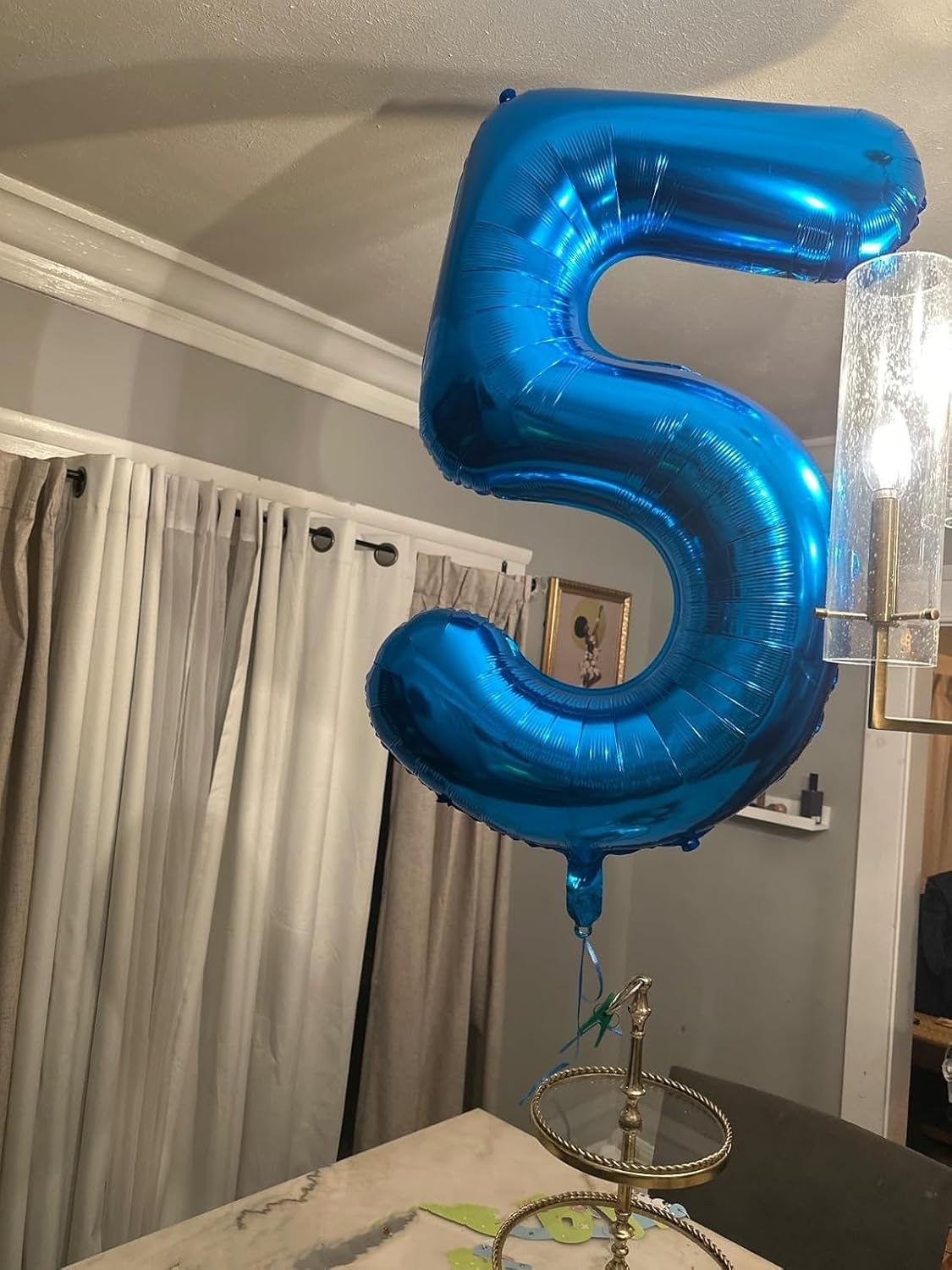 Number 3 Balloon - 40 Inch Navy Blue Birthday Decoration for Three-Year-Old Celebrations