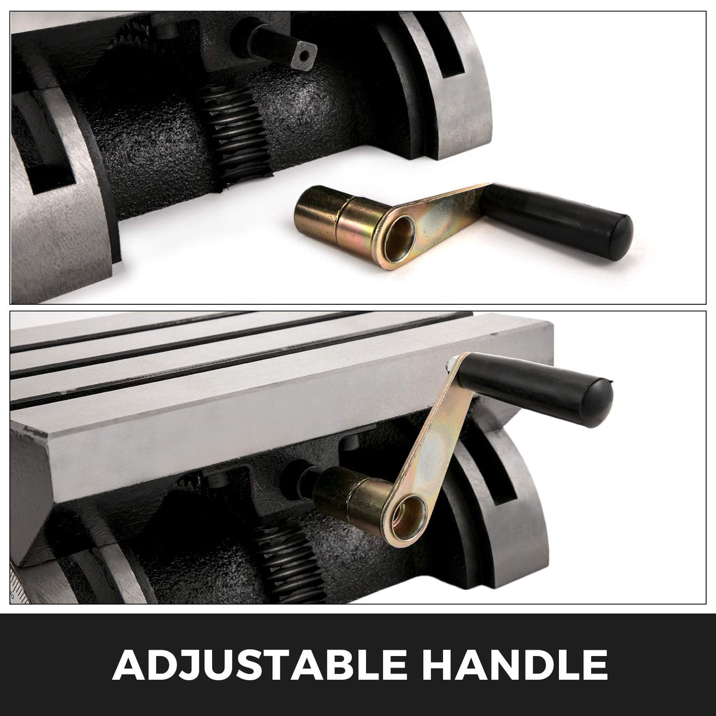 BestEquip Tilting Milling Table 10x7inch Tilting Angle Milling Machine 0-80°Adjustable Swivel Angle Plate with 3 T-slots and an Adjustable Crank Handle Heavy Duty Tilting Milling Machine for Grinding