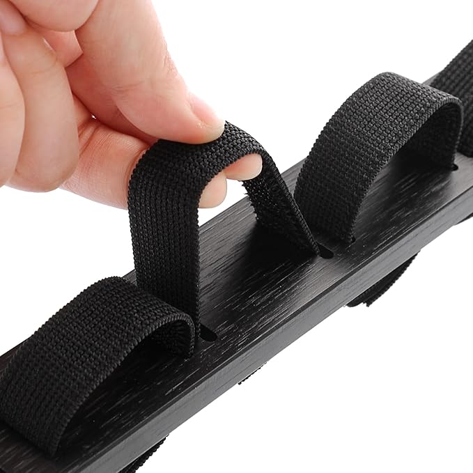 JUXYES Wall Hanging Martial Arts Belts Organizer for 10 Belts with Medal Hanger and Stickers, Bamboo Karate Belt Display Holder Rack, Taekwondo Belt Display Holder for Martial Arts Learners