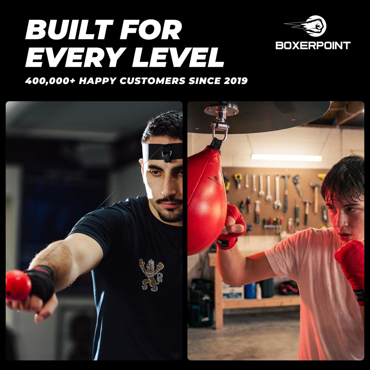 Boxerpoint Stainless Steel Speed Bag Swivel Kit - Professional Universal 4-Bolt Base Speedbag Mount Hardware Set - 360° Smooth Rotation Hanger Boxing Equipment for Home Gym Fitness Enthusiasts