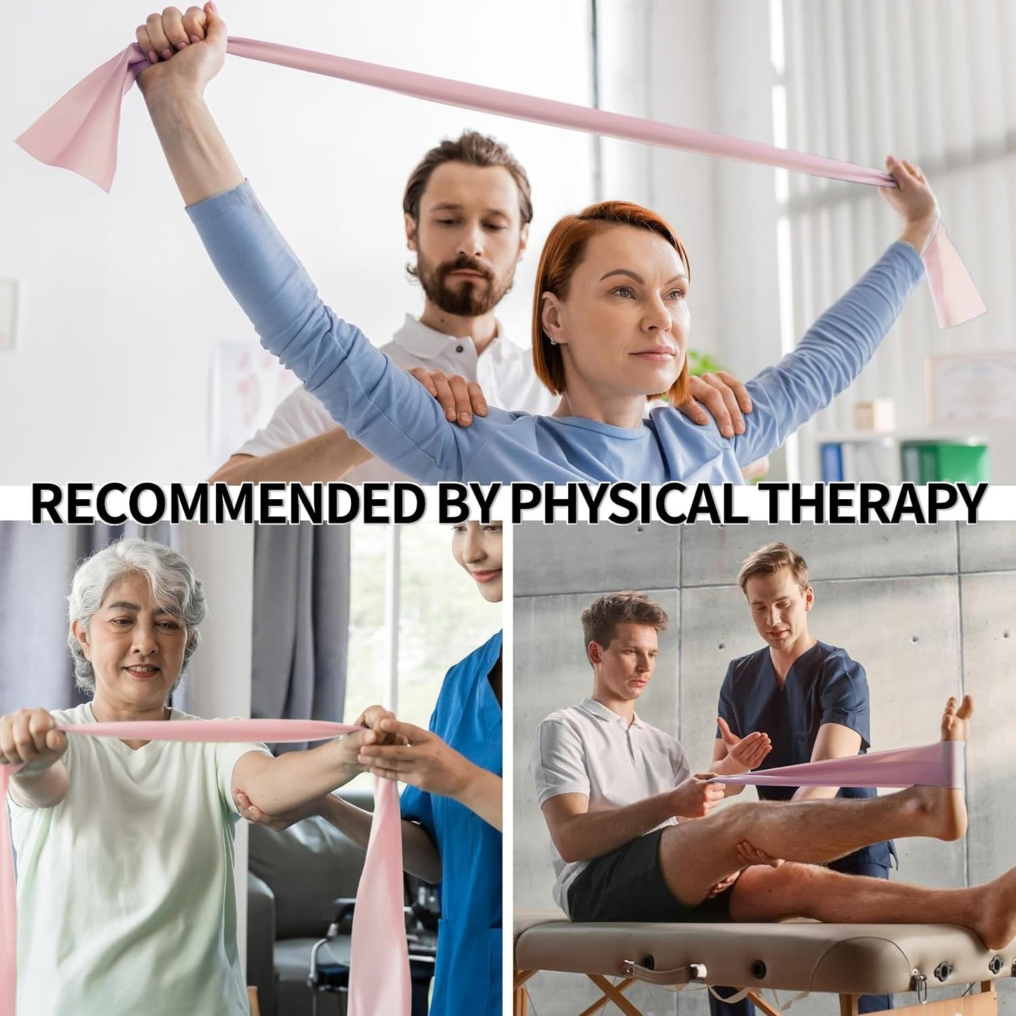 PROIRON 3 Pcs Resistance Bands. Eco Latex Stretch Band, No Toxic Smell. Long Elastic Band, for Stretching, Physical Therapy, Pilates, Yoga, Gym Home Workout, Strength Training