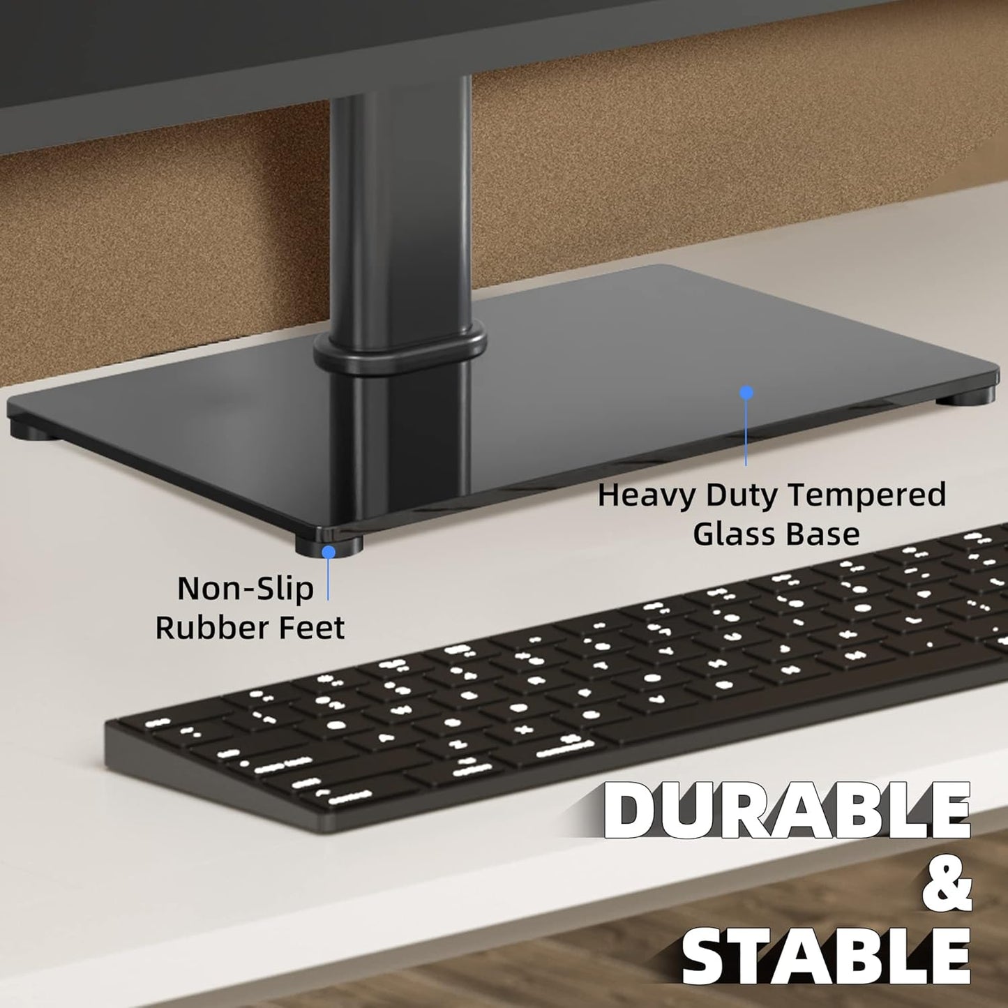 XINLEI 17-43 Inch 88lbs 200x200mm, TS103 Universal TV Stand Base, Table Top TV Stand for LCD/LED TVs, Height Adjustable