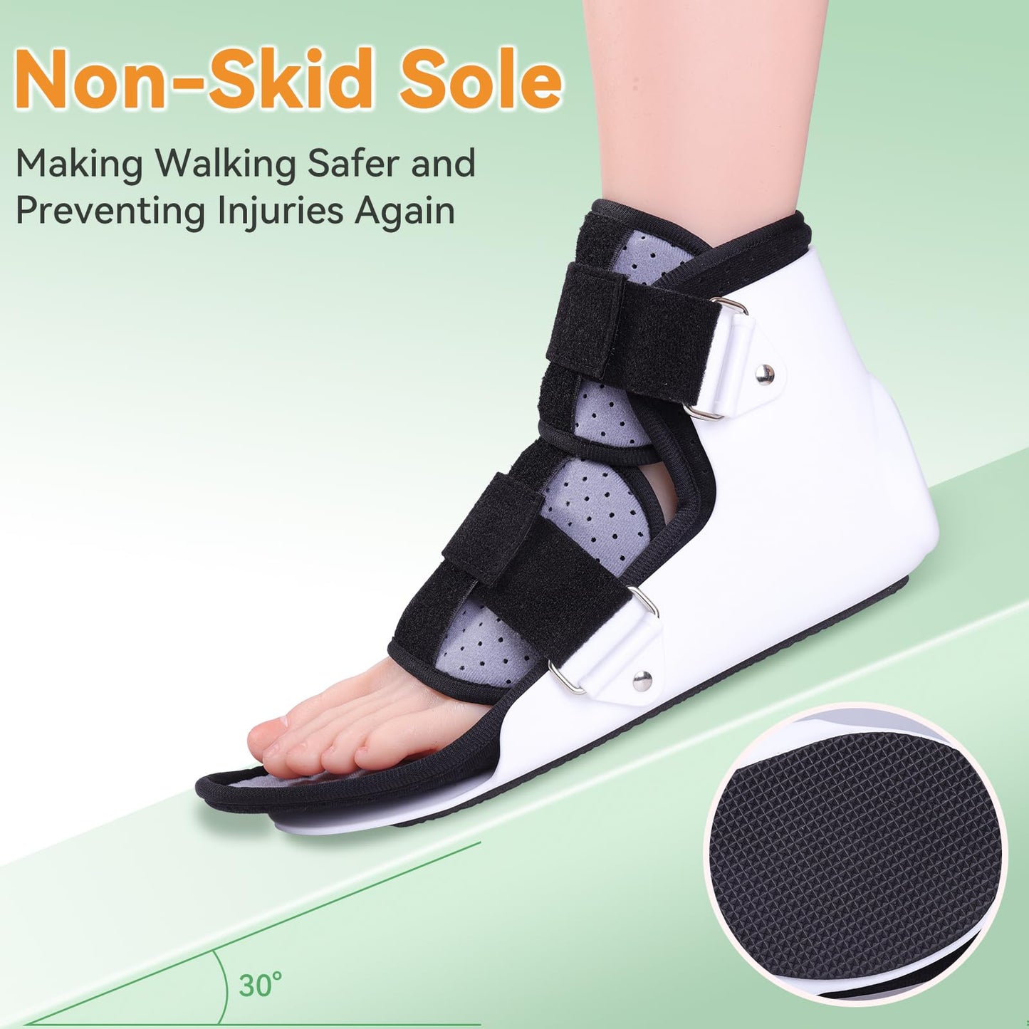 GRLEAYIE Walking Boot for Broken Toe Injuries, Sprained Ankles, Metatarsal Stress, Post-Op Support Right Foot Fracture Shoe Fits Men and Women, Stable Ankle Joints Postoperative Recovery Pain Relief