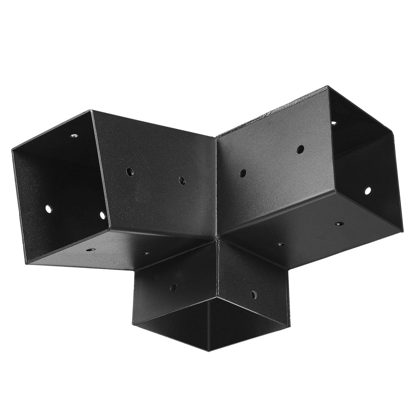 VEVOR Pergola Kit, 4x4 Inch 3-Way Slanted Bracket for 3.5x3.5 Inch Wood Beams in Actual Size, Carbon Steel Pergola Bracket with Screws and Post Bases, for Outdoor Wood Pergolas, Gazebos, Sheds, 8 Pcs