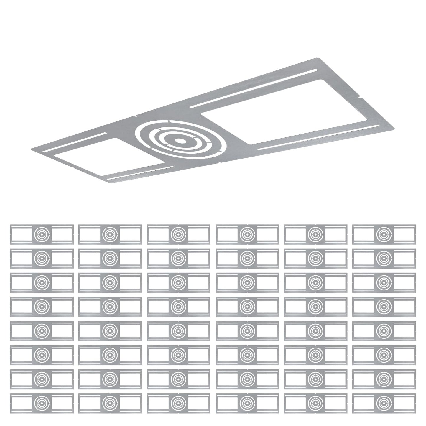 48 Pack New Construction Mounting Plate with 3-4-6" Round Hole –26× 8" Galvanized Steel Recessed LED Light Plate in Wafer Light Bracket, Thin Recessed Ceiling Light with Junction Box