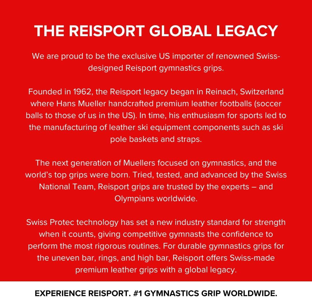Reisport Women's Protec Elite Hook & Loop Uneven Bar Grips, Gymnastics, X-Small (0)