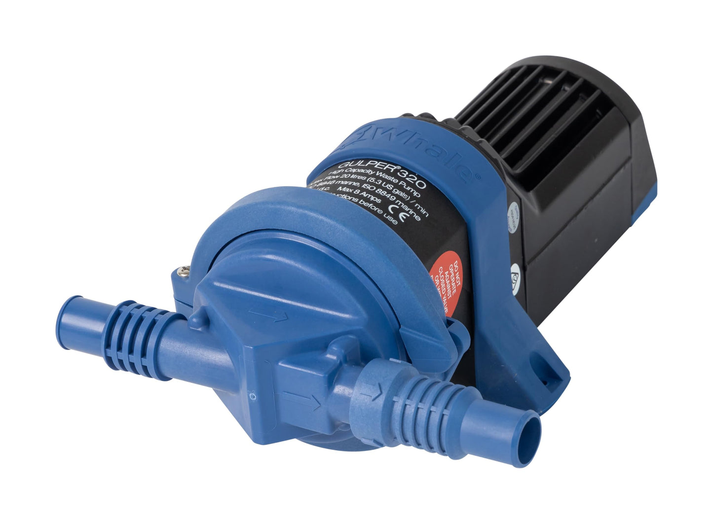 Whale Gulper 320 (12V) High Capacity Graywater Waste Pump, 5 GPM, Handles Waste From Multiple Drains - No Filters, Non Clog, BP2052