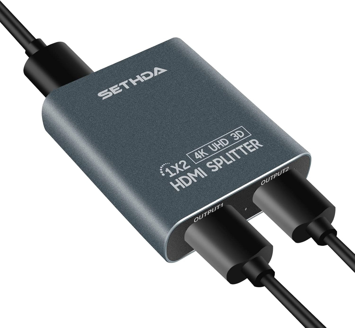 SETHDA 1 2 Output,2 4K@30Hz PS4 HDMI Splitter HDMI Switch Input Ports HDMI Hub Support Ultra HD Resolution,Compatible