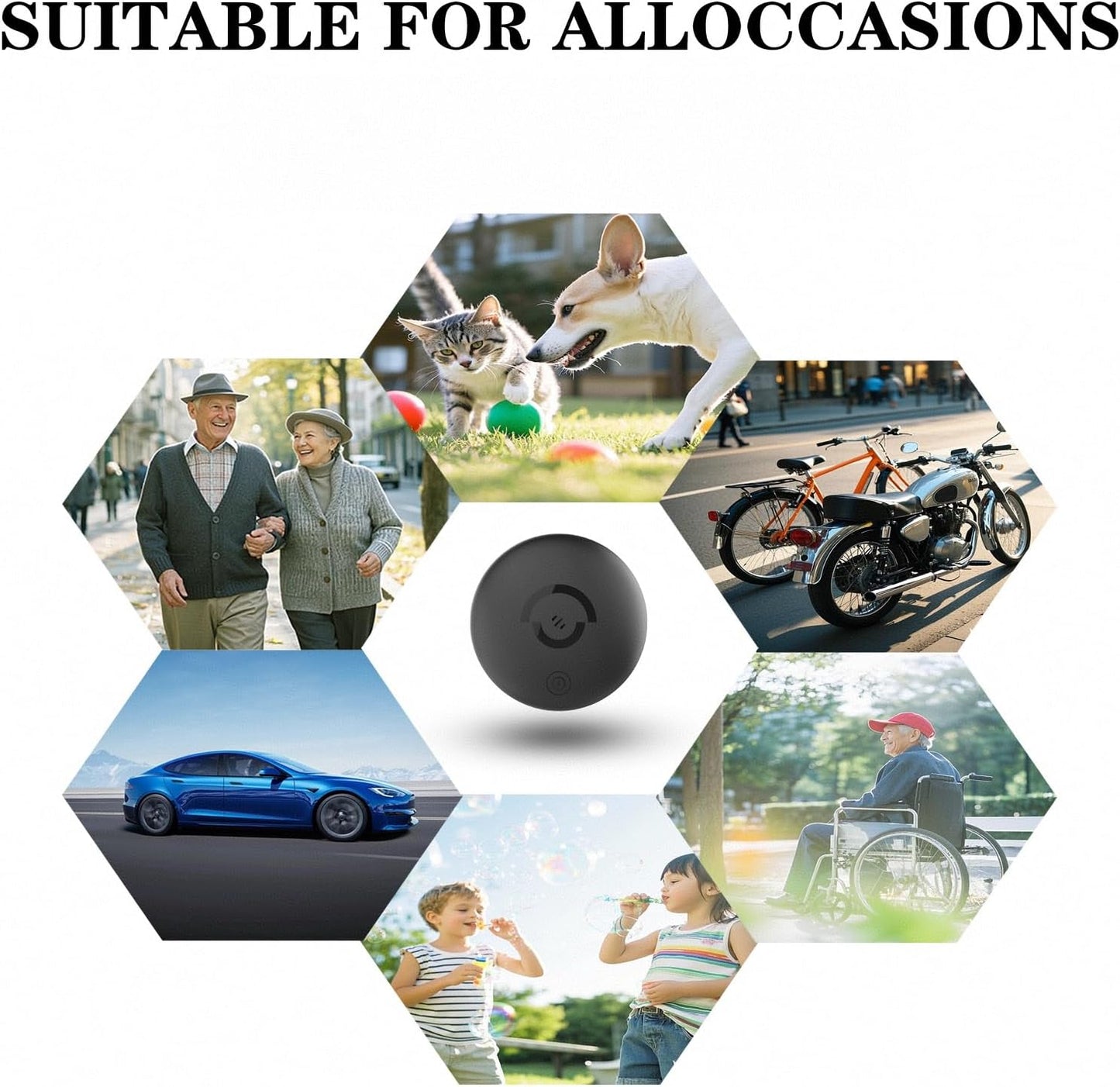 myclong Mini GPS Tracker for Vehicles Car Tracker Device Hidden with Magnetic Silicone Case, iOS Compatible Portable