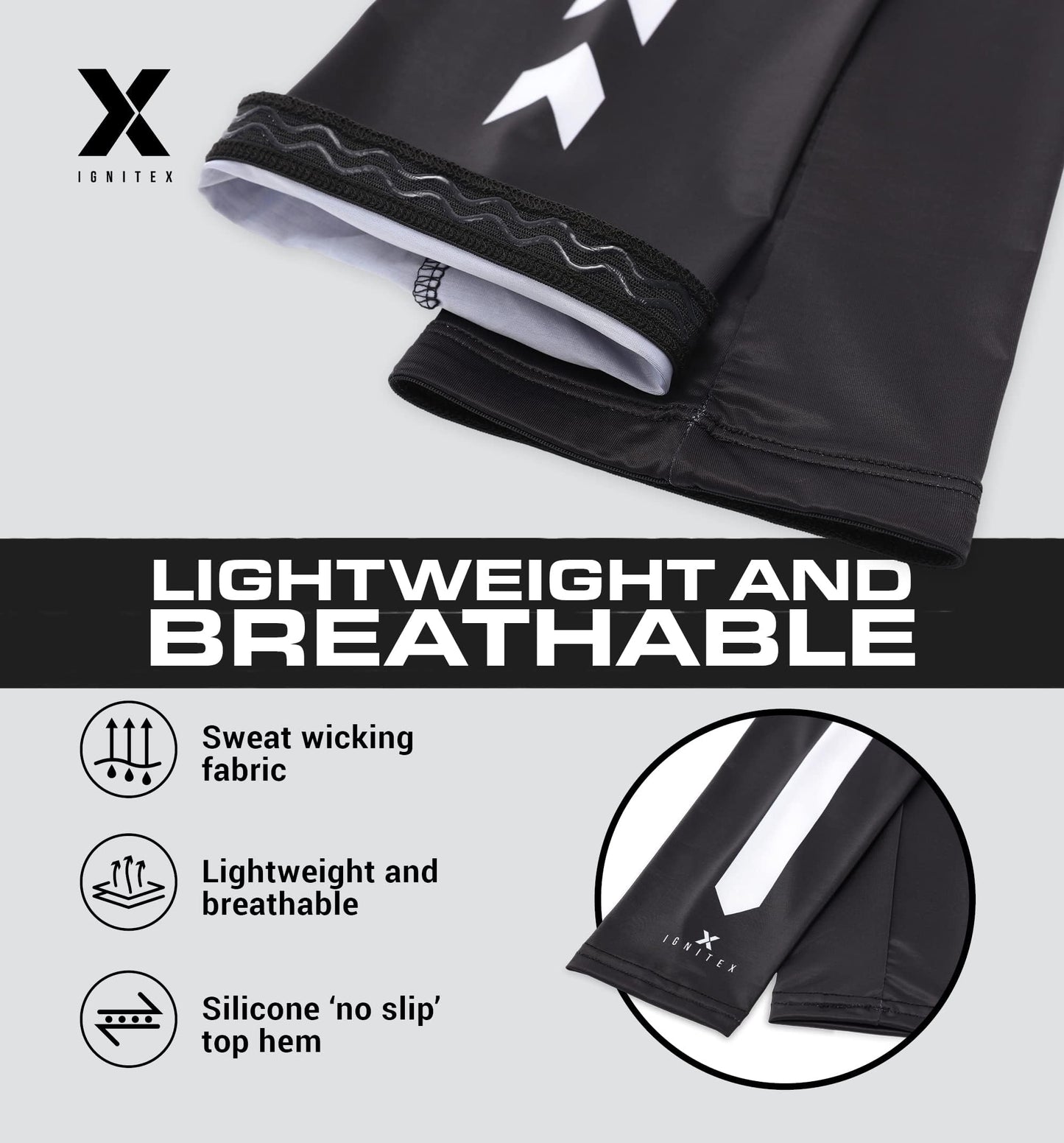 IGNITEX Compression Arm Sleeves - Athlete Sleeves - Sun Protection Cover Up Sleeves, UV Protection Arm Cover Compression Sleeves
