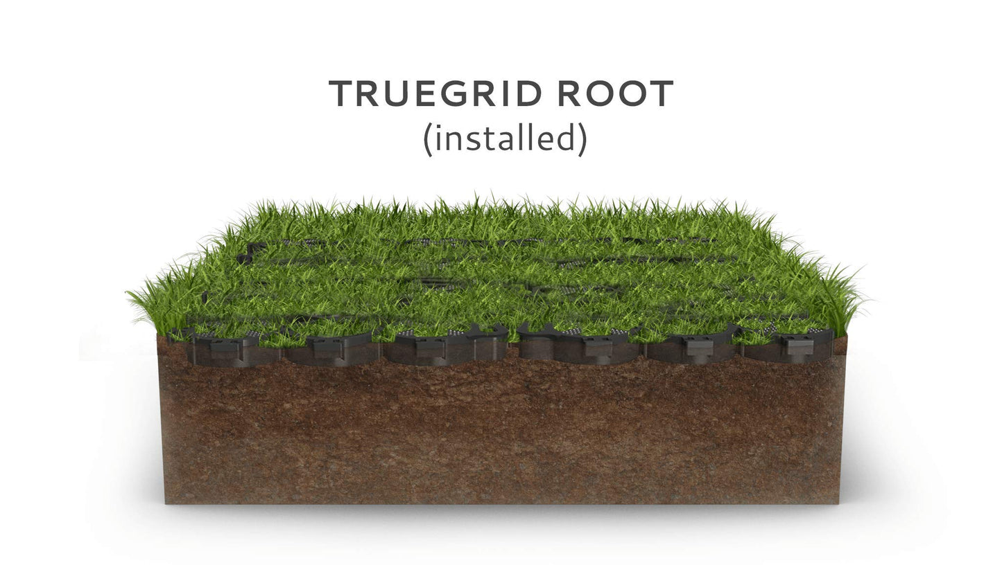 TRUEGRID | Root Grass Pavers | Designed as Outdoor Pavers for The Patio, Driveway, Walkways, Shed Bases, DIY Projects | 120,000 lb Load Class | Pack of 18 (72 Sq. Ft.)