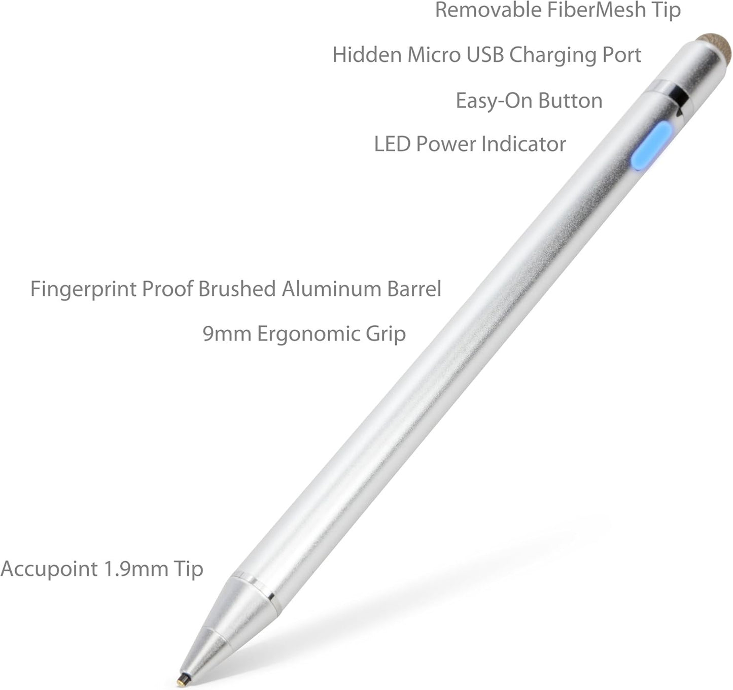 BoxWave TIMMKOO Q3E MP3 (2-Pack), Stylus Pen Compatible with Player - AccuPoint Active Stylus Electronic Stylus