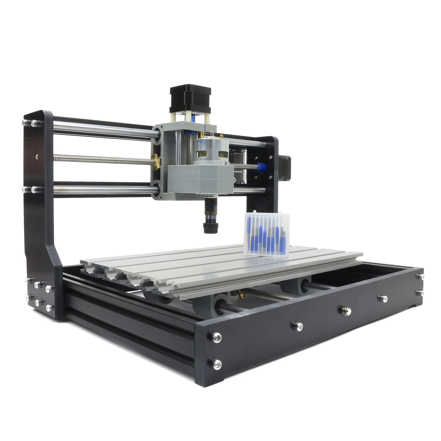 RATTMMOTOR DIY CNC Router Kit, 3 Axis Hobby CNC Router Machine GRBL Control, Plastic Acrylic PVC PCB Wood Mini Desktop Engraving Milling Carving Machine, Working Area 300x180x45mm