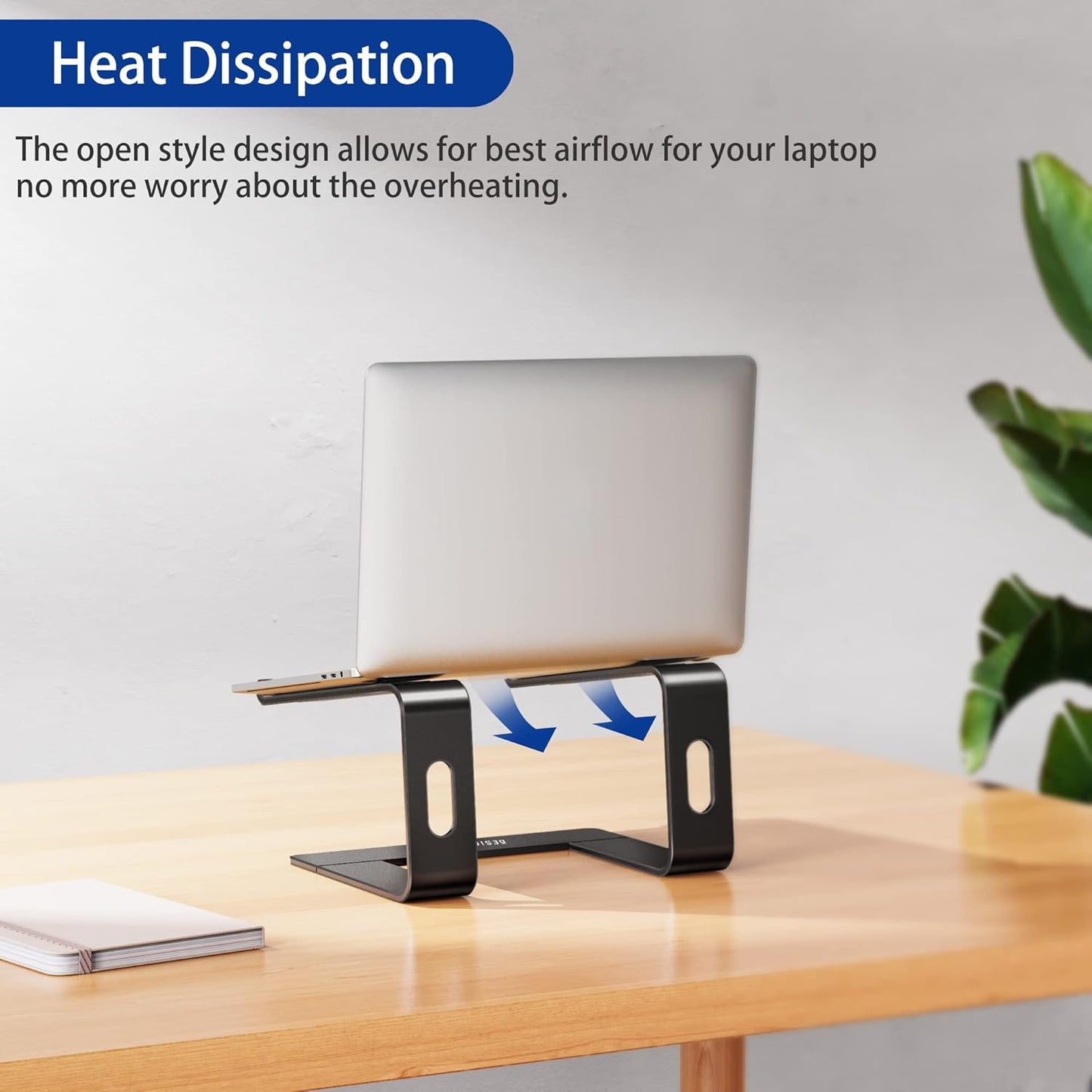 BESIGN LS03 10-15.6" Aluminum Laptop Stand, Ergonomic Detachable Computer Stand, Notebook Riser, Laptop Mount