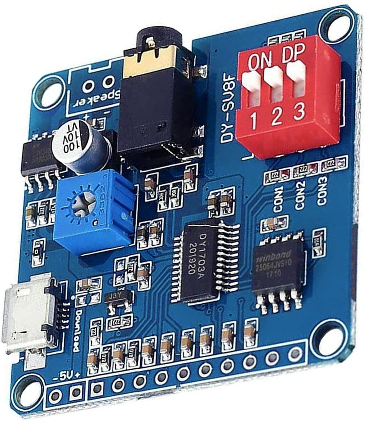 DEVMO MP3 5W 64MBit Voice Playback Module Music Player Voice prompts Voice Broadcast Device Trigger Amplifier Class D