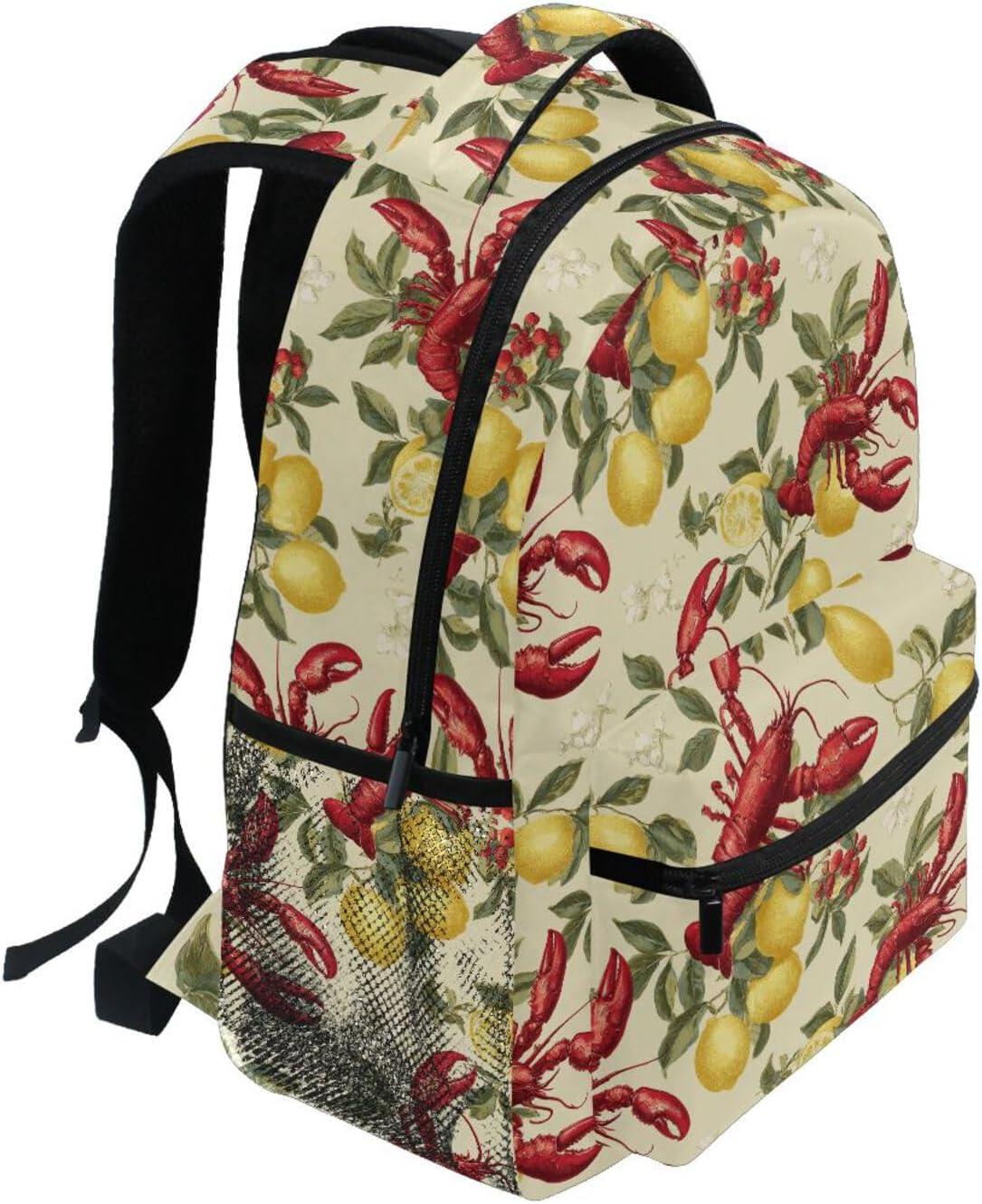 Krafig Backpacks Backpack Daypack Lobsters Lemons Leaves Boys Girls Kids School Bookbag, School Bag Travel