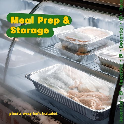 Extra Heavy Duty Aluminum Pans by [Brand Name] - 21x13 Full Size Disposable Baking Pans | 10 Pack for Cooking & Roasting