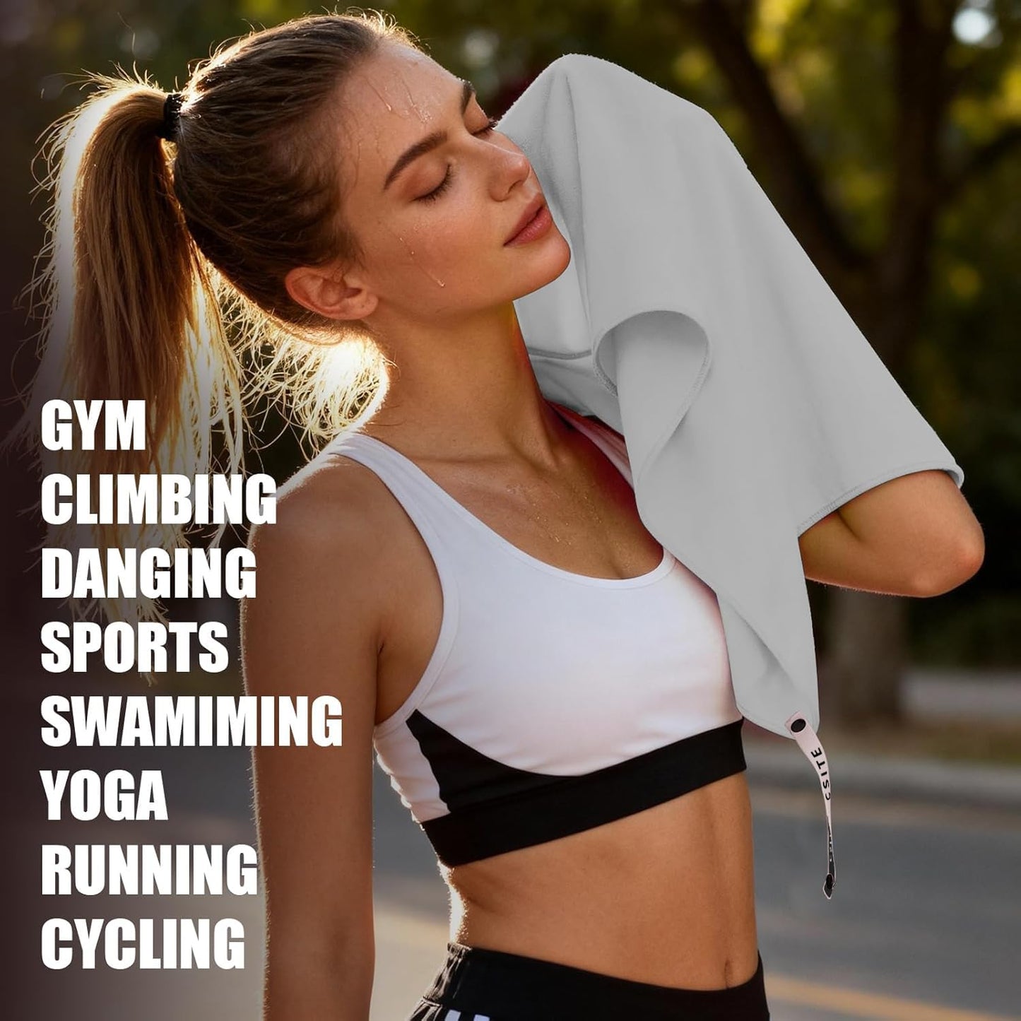 CSITE Microfiber Gym Towels 5 Pack - Quick Dry & Highly Absorbent, Odor-Free, Soft & Compact Sweat Towel for Workout, Yoga, Running, Tennis, Camping, Men & Women