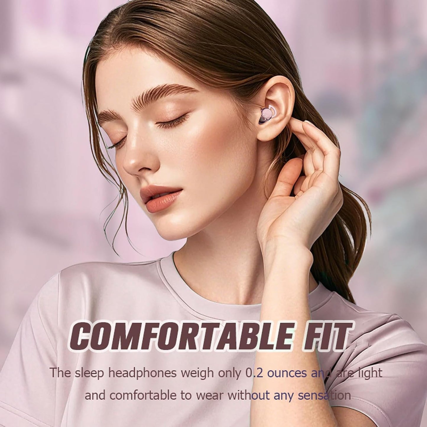 Yihou Invisible Small Mini Sleep Earbuds Pink Wireless Bluetooth Comfortable Side Sleepers Sleeping Tiny Micro Smallest