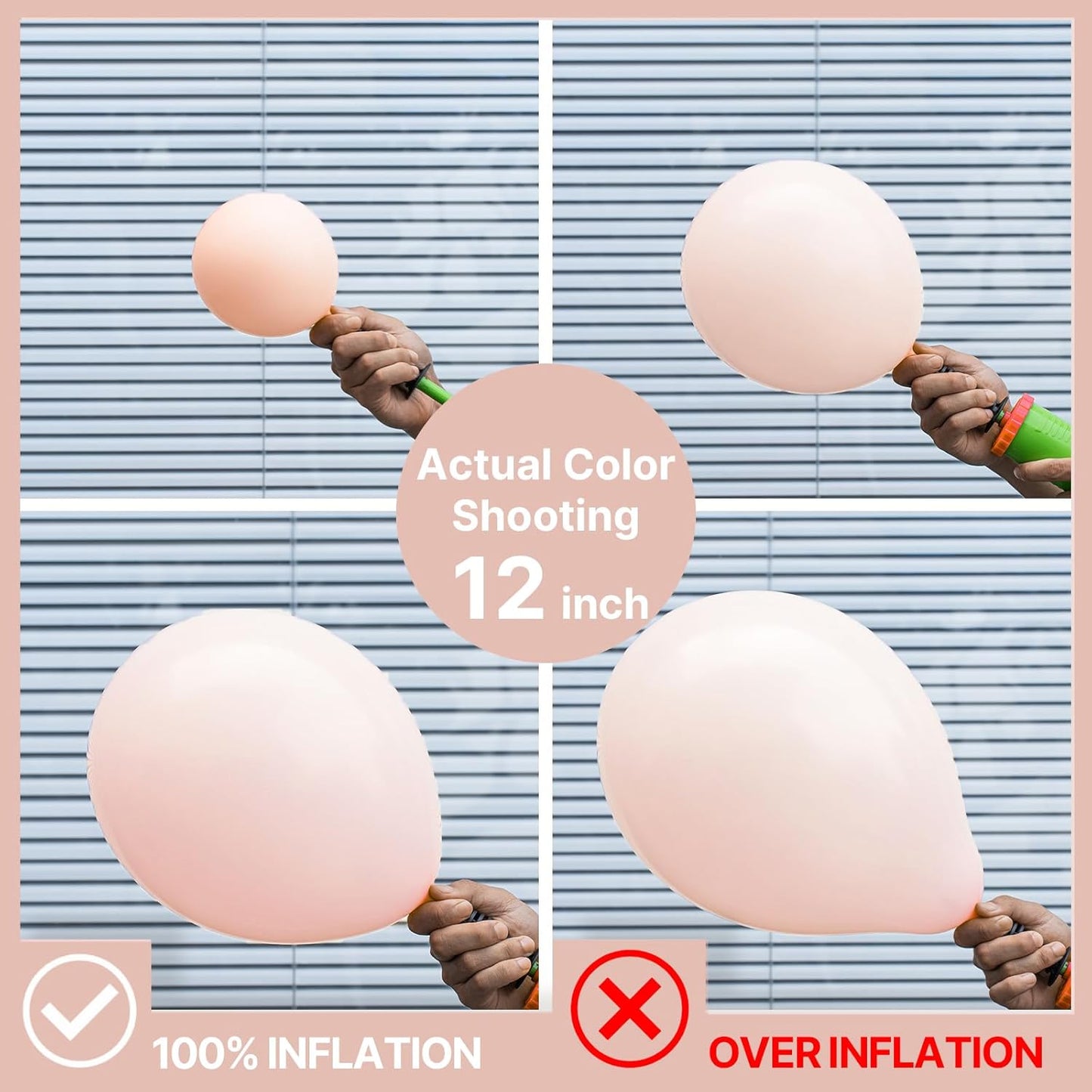 PartyWoo Pastel Orange Balloons - 100 Pcs in Various Sizes for Wedding & Baby Shower Decor