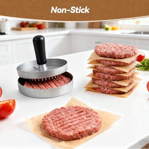 Heavy Duty Patty Paper Sheets by [Brand Name] - 360 Count Unbleached No-Stick & No-Leak 6"x6" Squares
