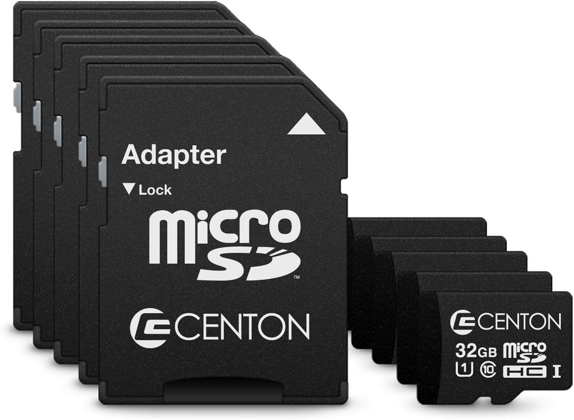 Centon UHS1, 32GB, 5 Pack Eelctronics MP Essential Micro SDHC Card, Ultimate Memory Card for Phones, Tablets, Cameras