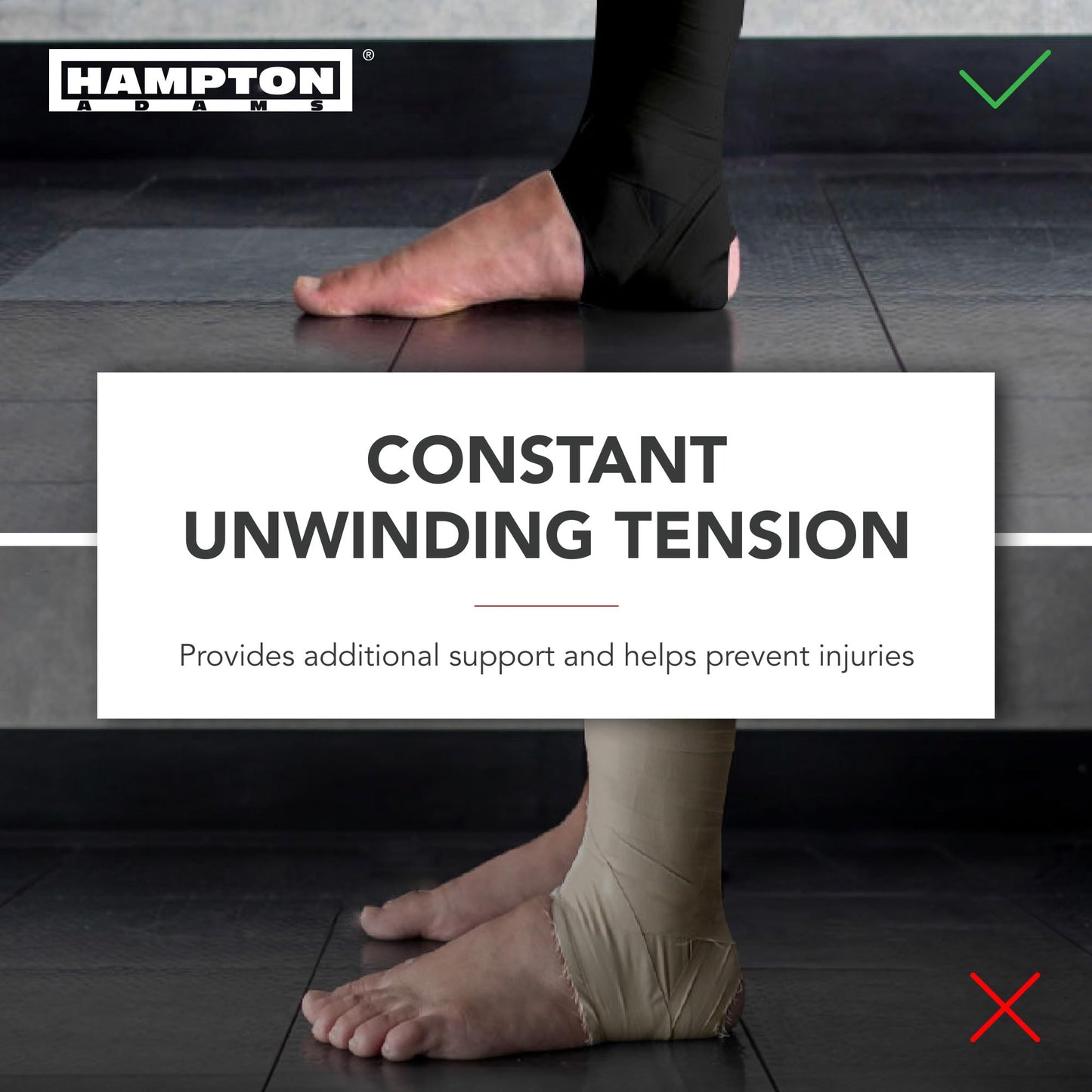 Hampton Adams | As Seen on Shark Tank | Original Athletic Sports Tape (3-Pack) | 45ft Rolls | Very Strong Easy Tear NO Sticky Residue | Best Tape for Athlete & Trainers | Fingers Ankles (Black)