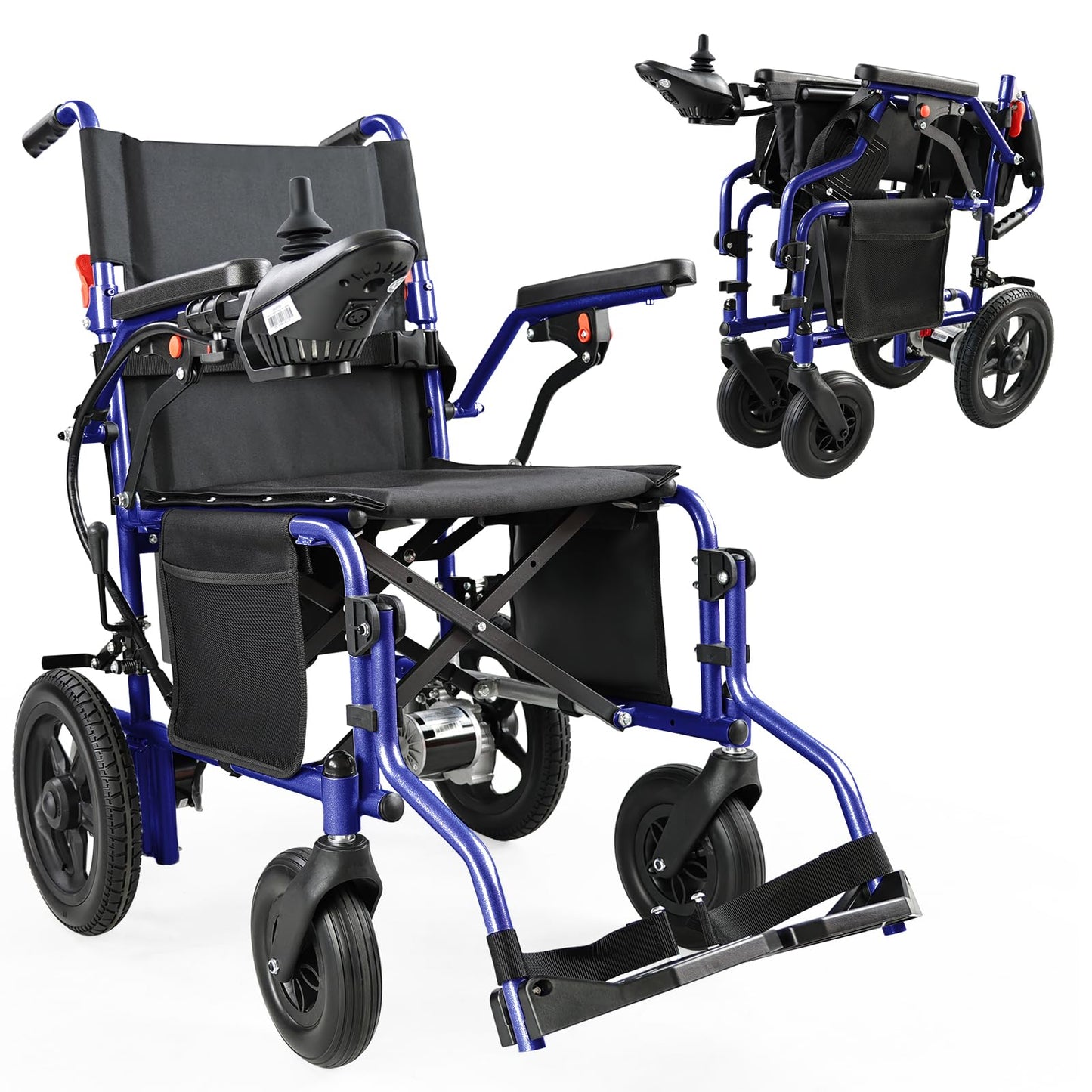 YF001 Zygenair Electric Wheelchair 330Lbs Capacity Durable Electric Wheelchairs for Adults, Lightweight Motorized Wheelchair with 12Ah Lithium Battery, Foldable Power Wheelchair (Purple, Standard)