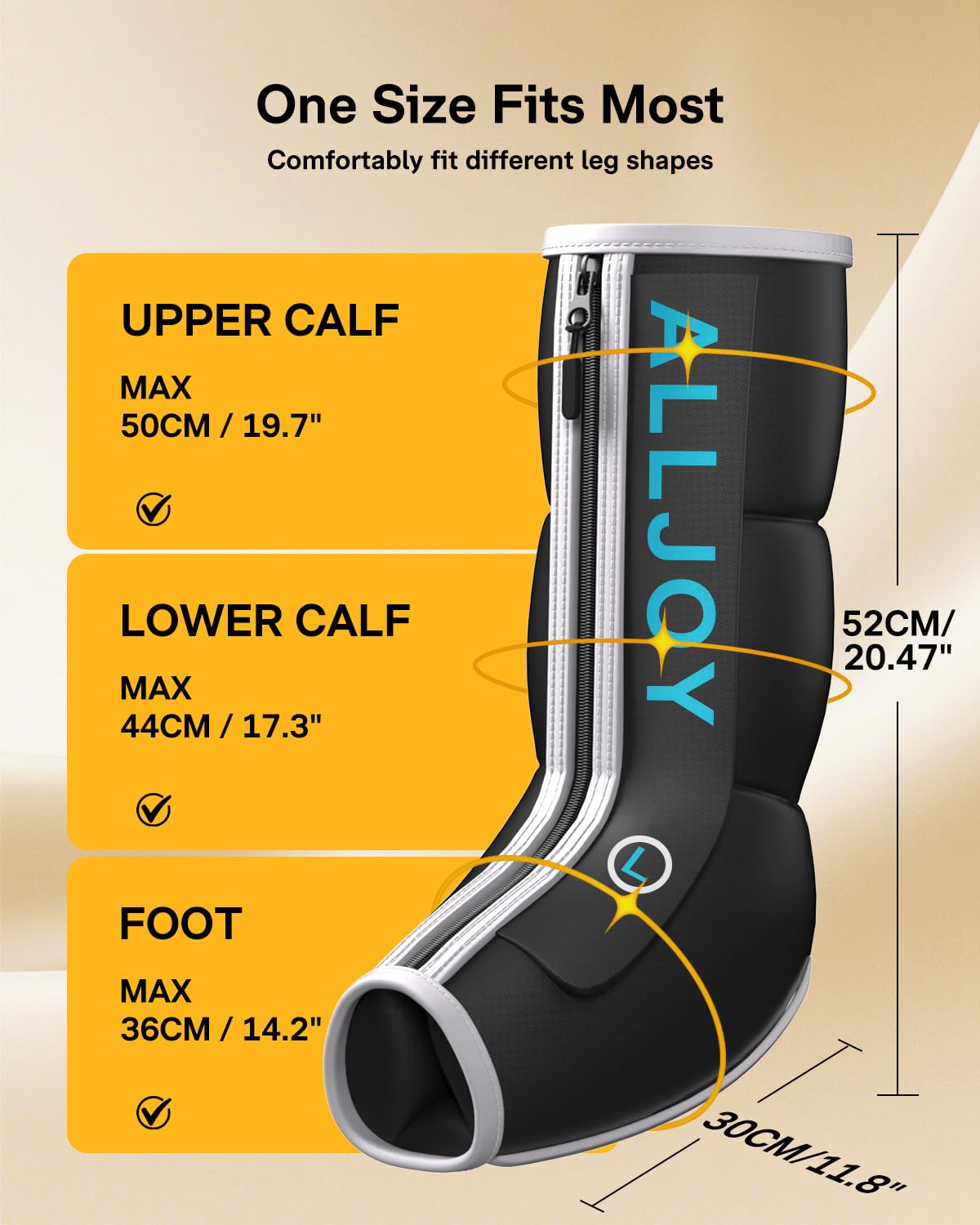 ALLJOY Father-s Day Gift-s for Dad Men, Leg Massager with Heat and Compression, Sequential Leg Compression Massager Boots w/ 2 Heat 4 Mode 4 Intensity, Leg Massager for Circulation and Pain Relief FSA