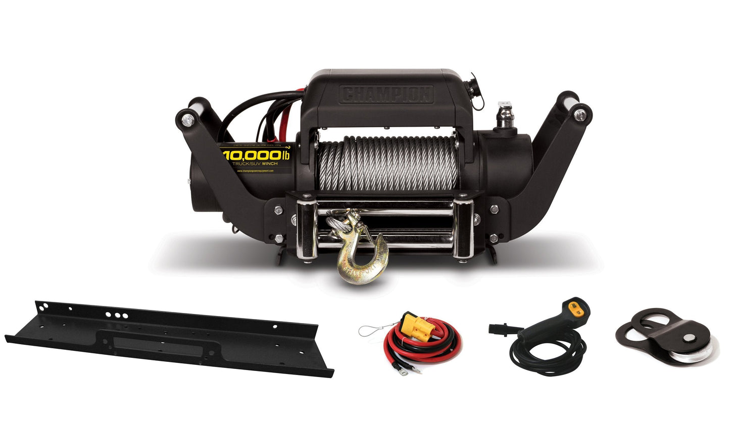 Champion Power Equipment 10,000-lb. Truck/SUV Winch Kit with Speed Mount and Remote Control