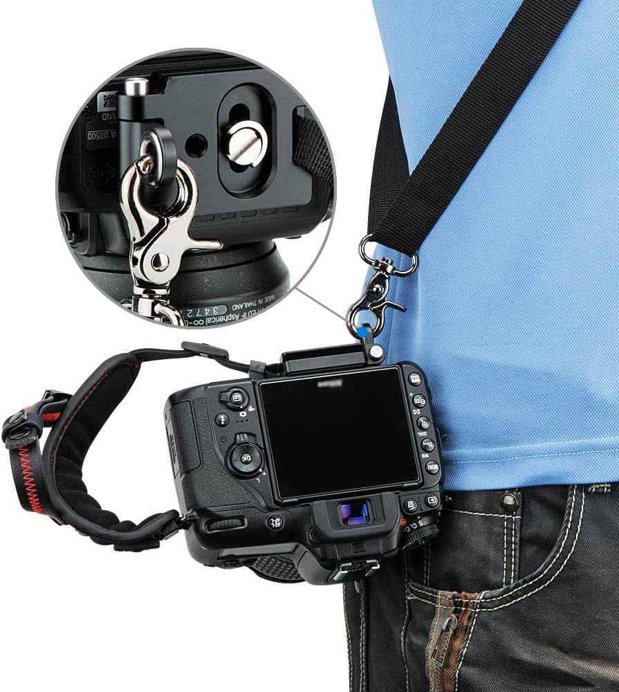 JJC Deluxe Microfiber Camera Hand Strap, Secure Padded Camera Holder Wrist Strap for Canon Nikon Sony Fujifilm Olympus