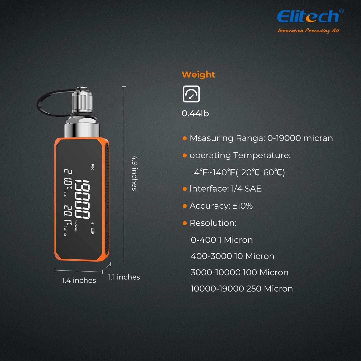 Elitech 12 CFM HVAC Vacuum Pump with External Micron Gauge, 1 HP Dual-Stage Rotary Vane Pump, 4" Touchscreen & App, Fast Evacuation for AC, Refrigeration, Mini Split, R12/R22/R134a/R410a- SVP-12 Pro