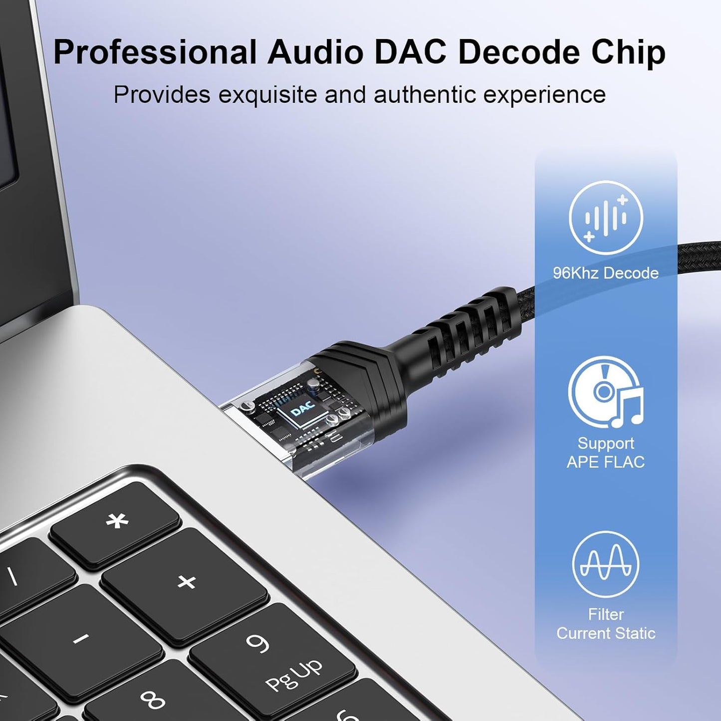 3.5mm 3FT PS5 PS4 USB to Audio Aux Cable, USB Male to AUX Male Jack Adapter TRS Stereo Braided Audio Cord