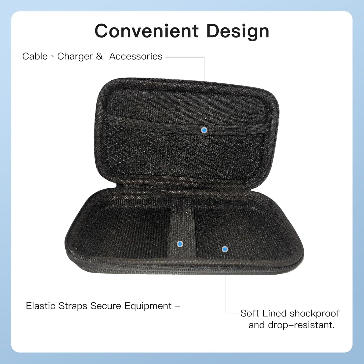 YAJOJO G5 MP3 Carrying Case for innioasis Player- Hard Shell Protective Carrying Case, Portable Travel Storage Bag