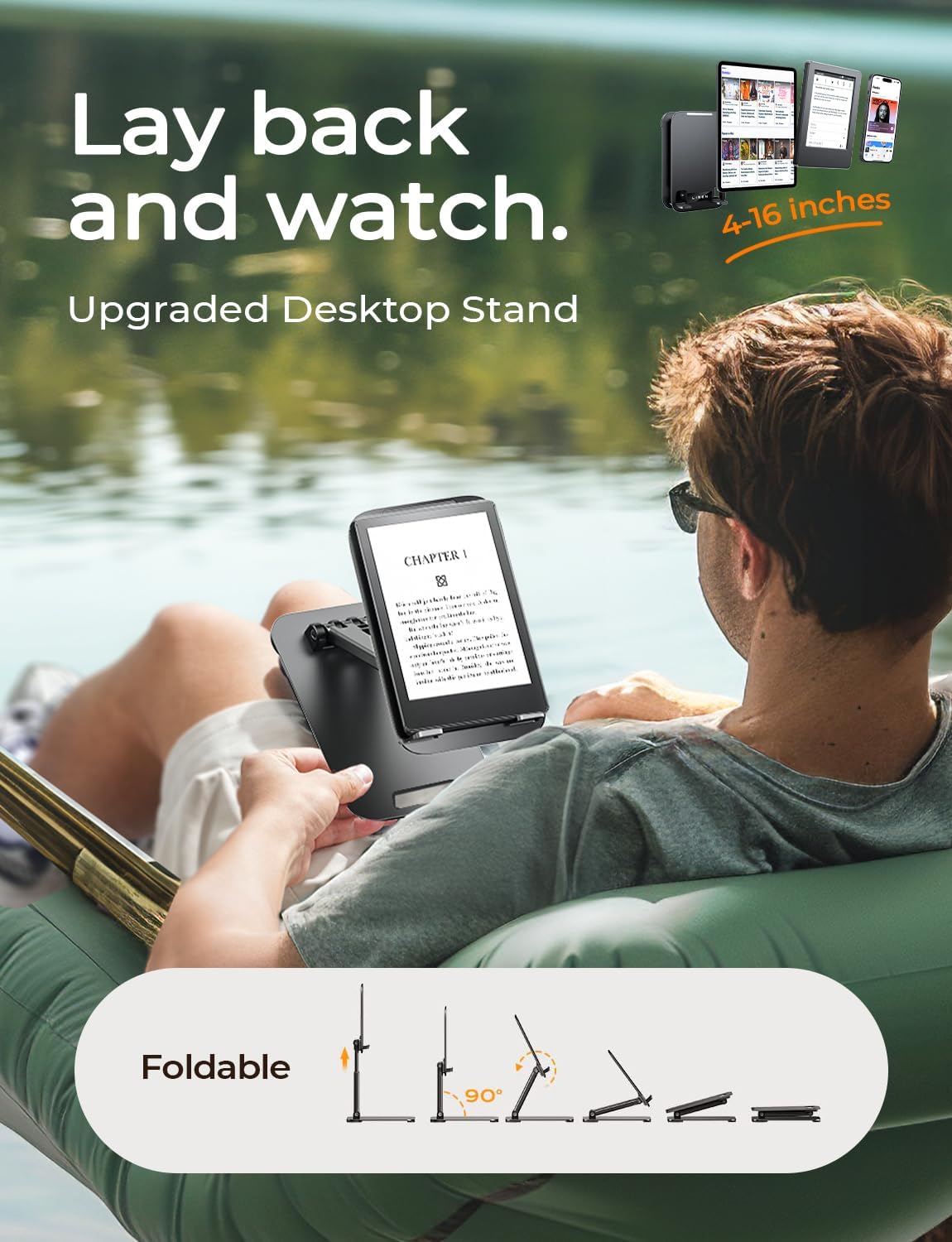 LISEN for iPad Stand Tablet Holder for Desk, Office Desk Accessories for Men Women Moms Gifts Home Office Dorm