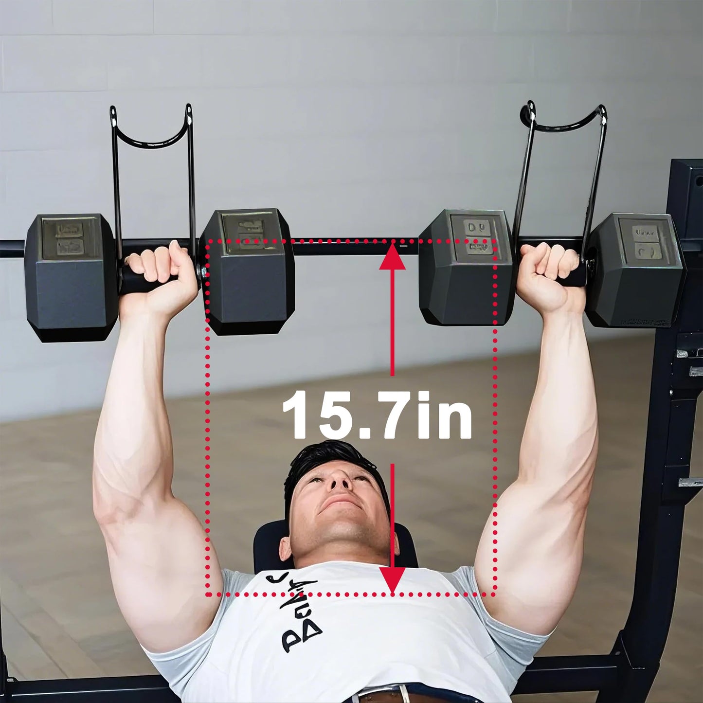 Upgraded 2-Pack Mad Spotter Pro 2.0 Dumbbell Hooks, Dumbbell Spotter Hooks with 250 lbs Load for Bench Press, Chest & Shoulder Workouts with Wrist Straps, Storage Bag,Perfect for Hanging Dumbbells